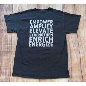 The YMCA Empower Elevate Enrich Energize Strengthen Amplify 2015 T Shirt Large L